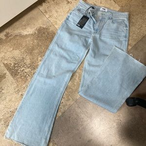 NWT Paige Vintage Leenah jeans size 27 vintage slim wide leg light wash baggy